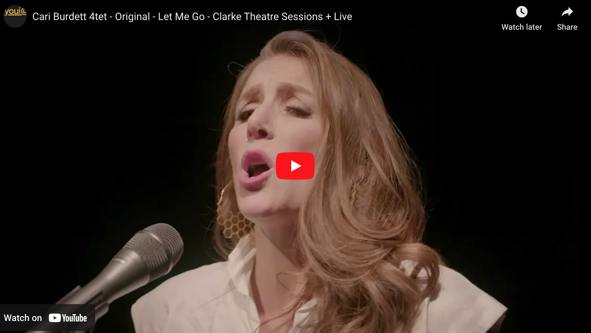 Cari Burdett 4tet - Original - Let Me Go - Clarke Theatre Sessions + Live