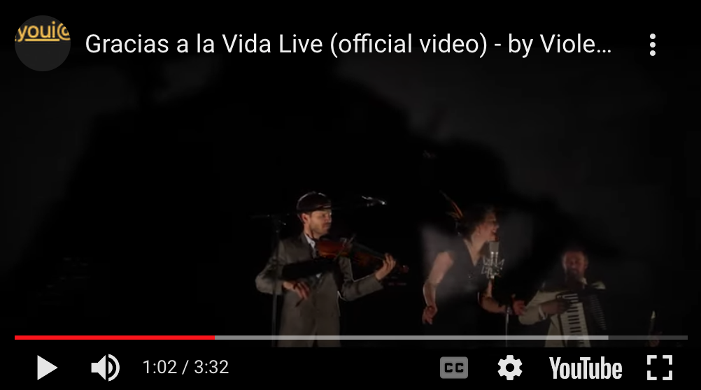 Gracias a la Vida Live (official video) - by Violetta Parra. Mercedes Sosa Cover - by Cari Burdett