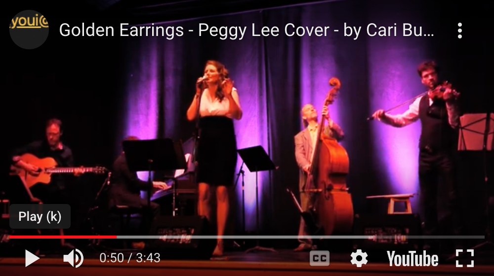 Golden Earrings - Peggy Lee Cover - by Cari Burdett Quartet